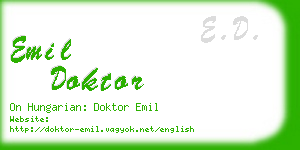 emil doktor business card